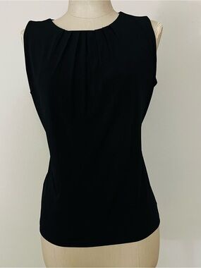 Calvin Klein Black Pleated Sleeveless Camisole